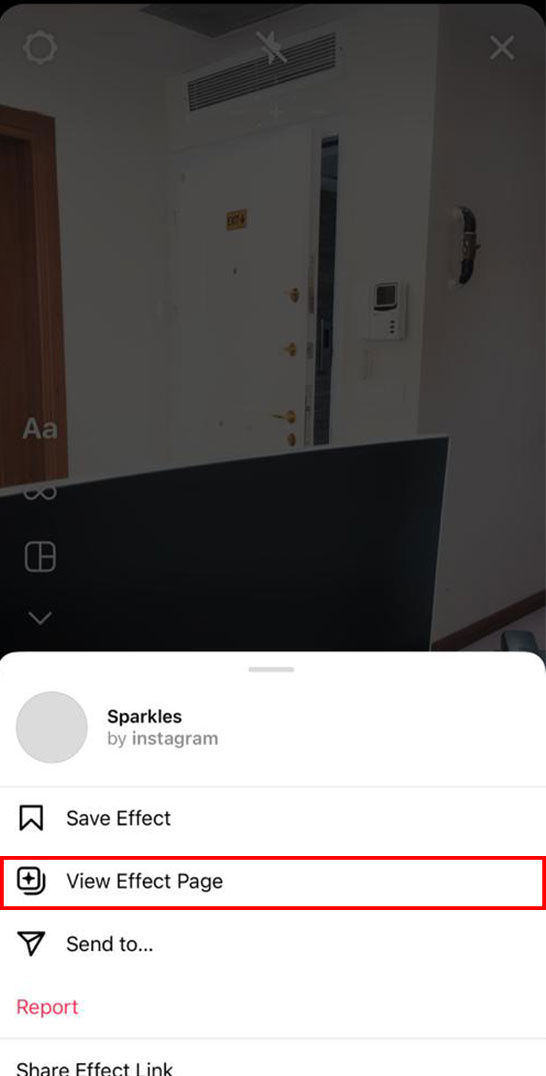 گزینه View Effect Page